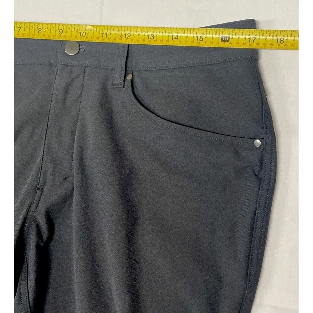 Lululemon ABC Classic-Fit 5 Pocket Pants Gray Warpstreme LM5ADES Men's 33